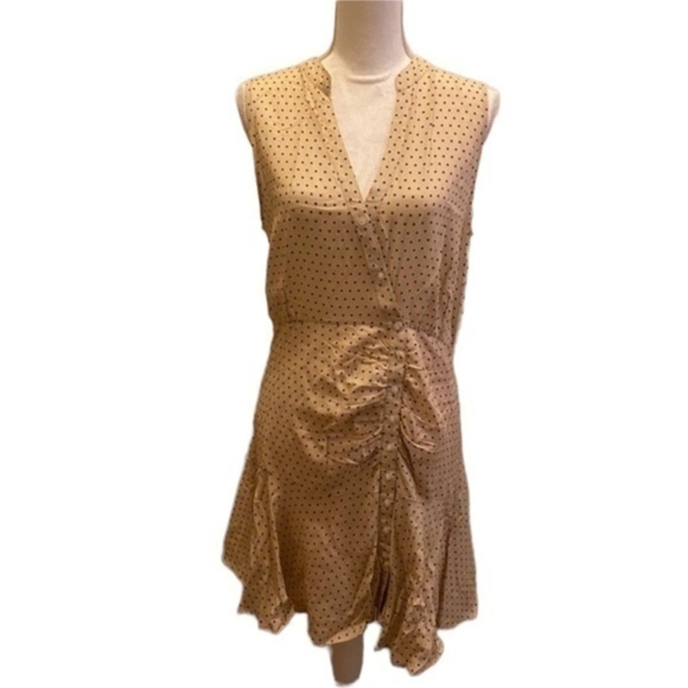 Leith Polka Dot Rouched Dress